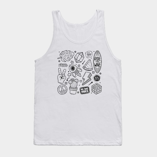 Ride The Wave Abstract Tank Top by Mako Design 